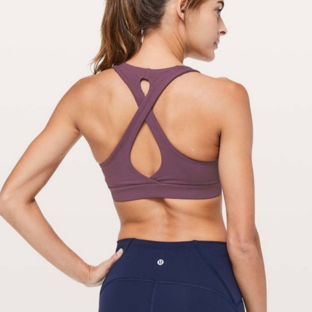 Lululemon time to sweat bra in purple size 10
